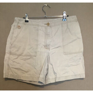 Jones New York Sport Womens Shorts Size 8 Khaki Utility Flat Front Cargo Pocket